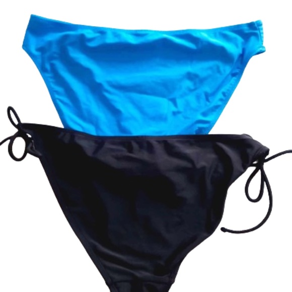 Bikini Bottom Bundle Black/Blue size 10/Medium - Picture 2 of 4